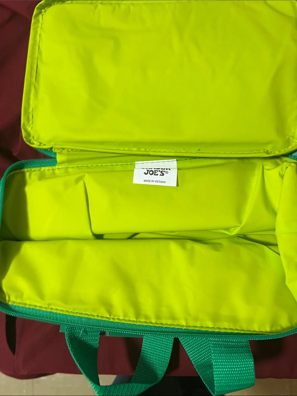 Trader Joe's Green & Black Reusable Tote Bag